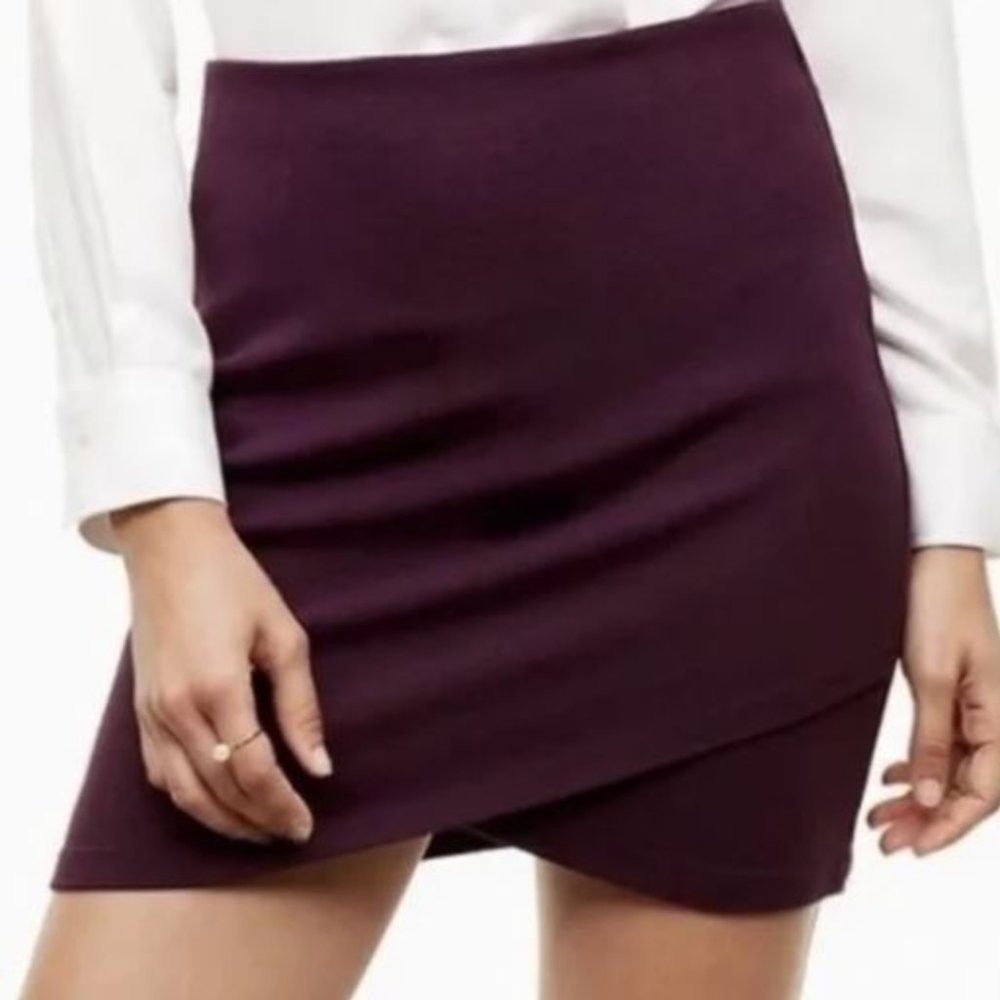 Aritzia Sunday Best Primrose Burgundy Pencil Skirt Size XS